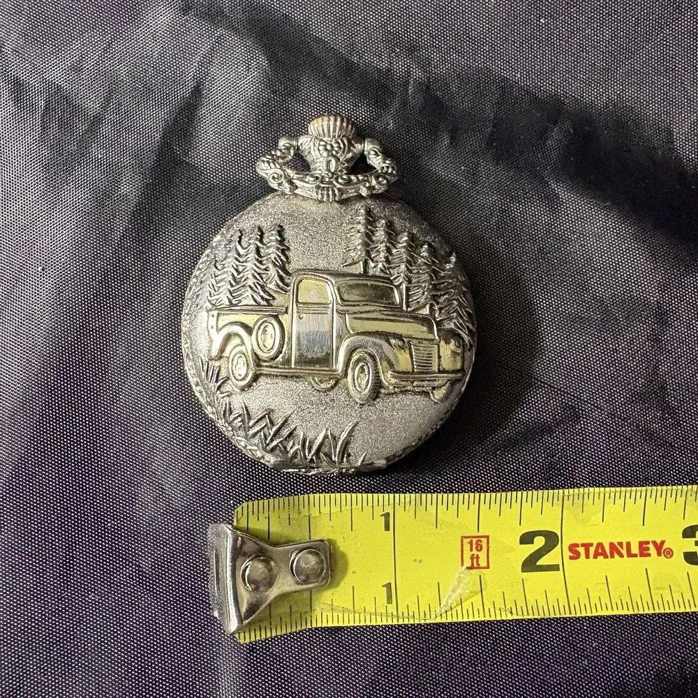 Lot Of 3 Vintage Quartz Pocket Watches, Dad, Eagle, Truck